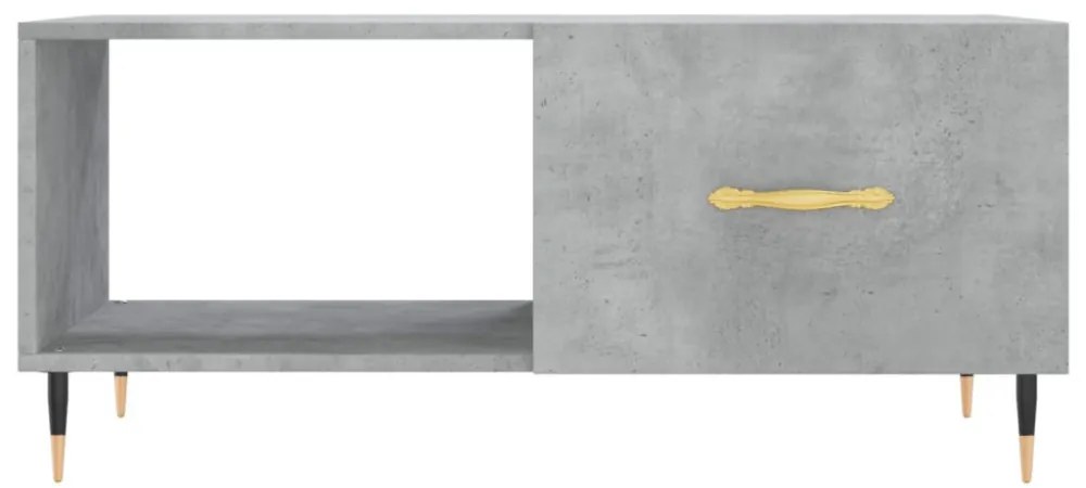 vidaXL betonszürke szerelt fa dohányzóasztal 90 x 50 x 40 cm