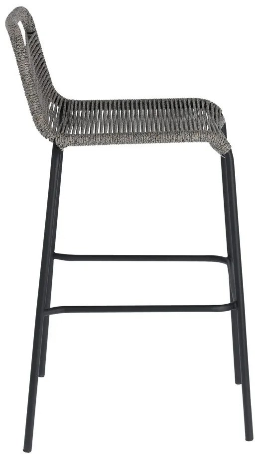 Glenville sötétszürke acélszerkezetű bárszék, magasság 74 cm - Kave Home