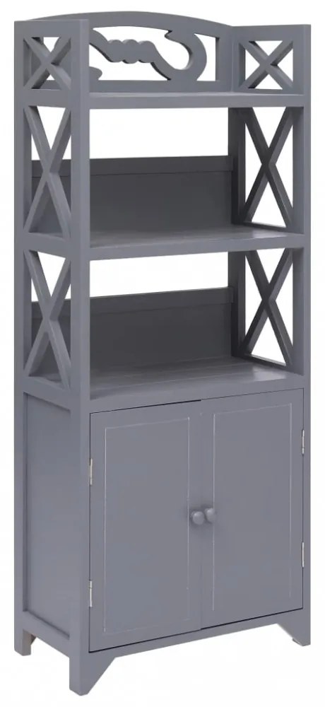 szürke császárfa fürdőszobaszekrény 46 x 24 x 116 cm