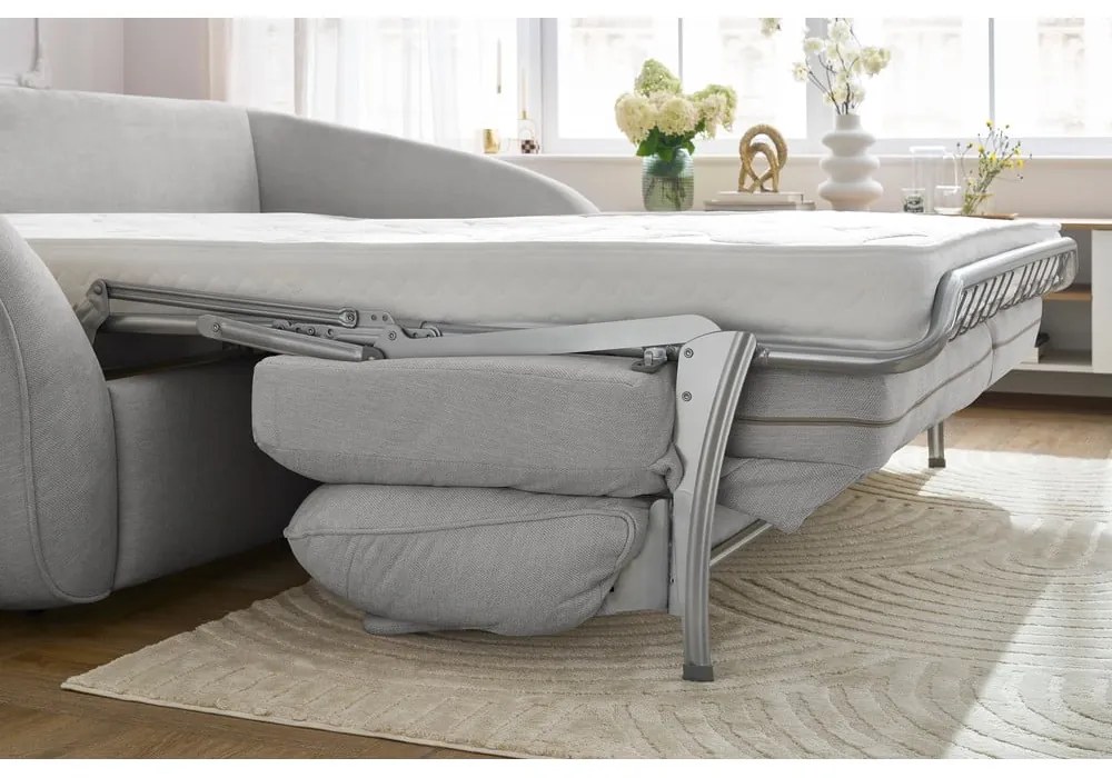 Világosszürke kinyitható kanapé 235 cm Cezanne – Bobochic Paris