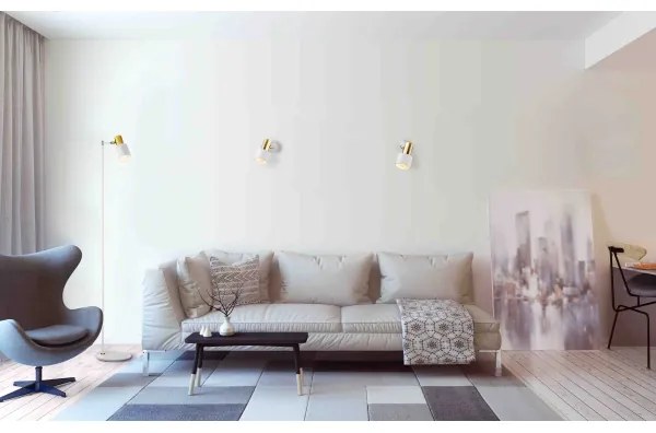 Argon 8110 - Fali spotlámpa DORIA 1xE27/15W/230V kék/sárgaréz