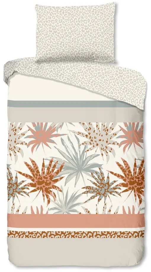 Fehér-világosszürke egyszemélyes pamut ágyneműhuzat 140x200 cm – Good Morning