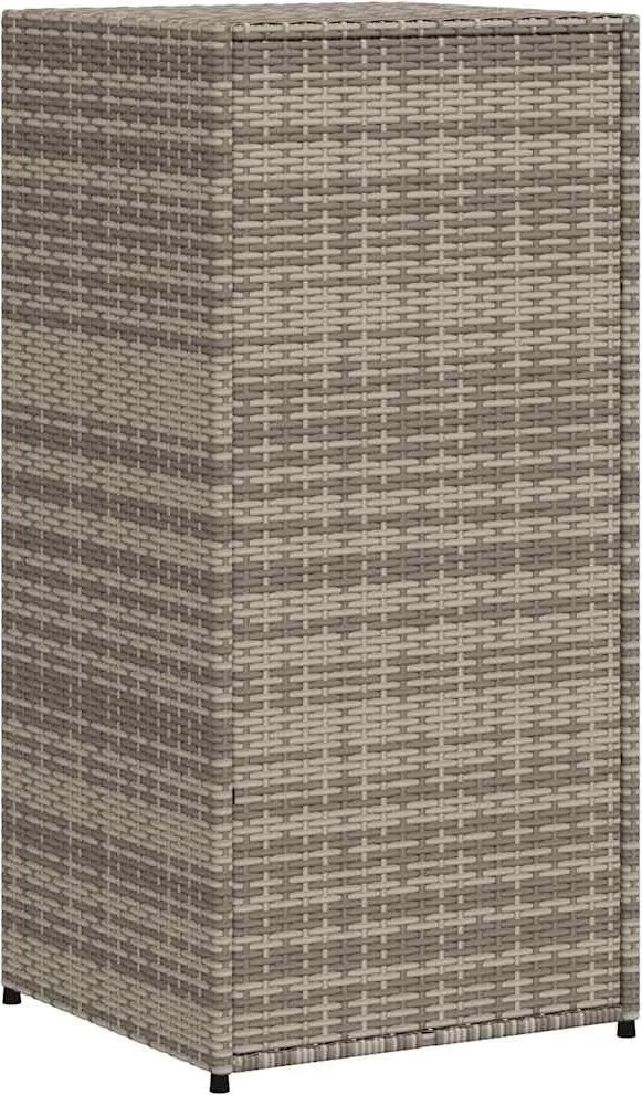 vidaXL szürke polyrattan kerti tárolószekrény 55 x 55 x 111 cm