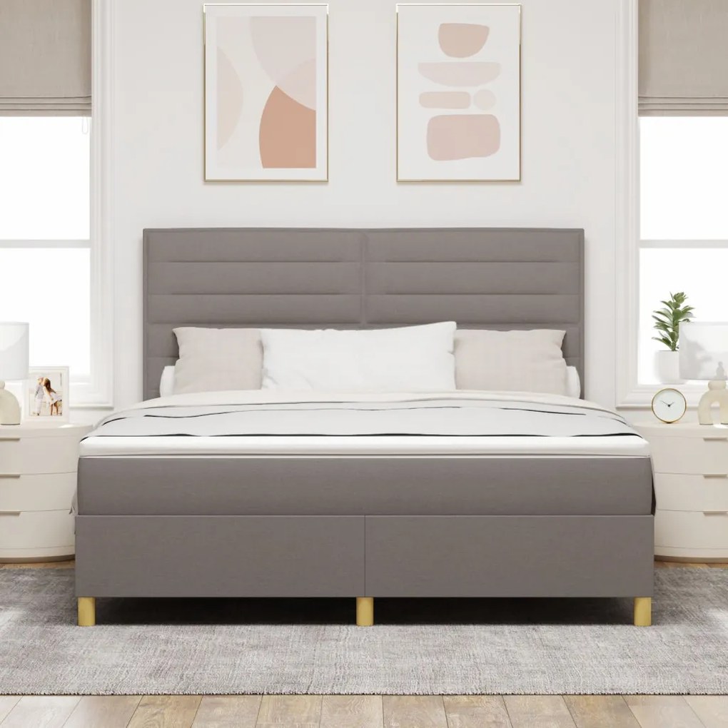 Boxspring Ágy Matraccal Bézs Szuper Királynak