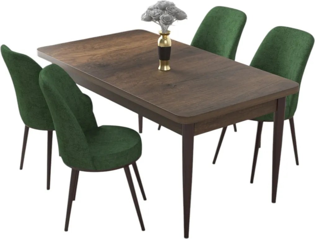 Nil étkezőgarnitúra, barokk-khaki, 110 cm