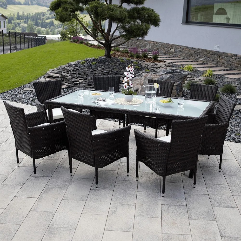 Kerti bútor szett LT3930 barna-bézs rattan