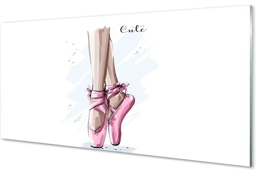 Akrilképek rózsaszín balettcipő 140x70 cm
