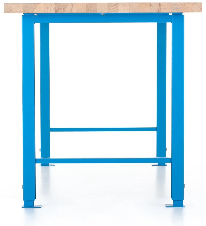 Állítható magasságú műhelyasztal Basic, 200 x 80 cm, kék - ral 5012