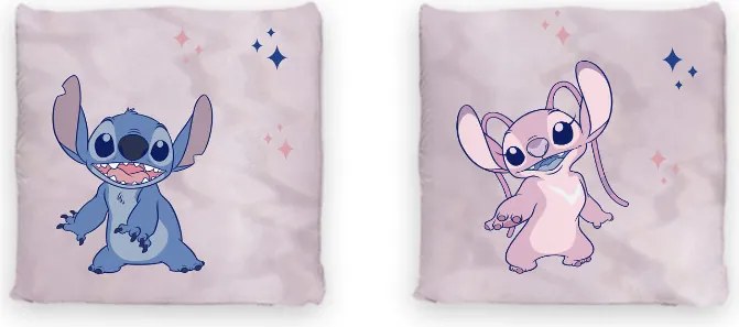 Disney Lilo és Stitch, A csillagkutya Pink párna, díszpárna 40x40 cm