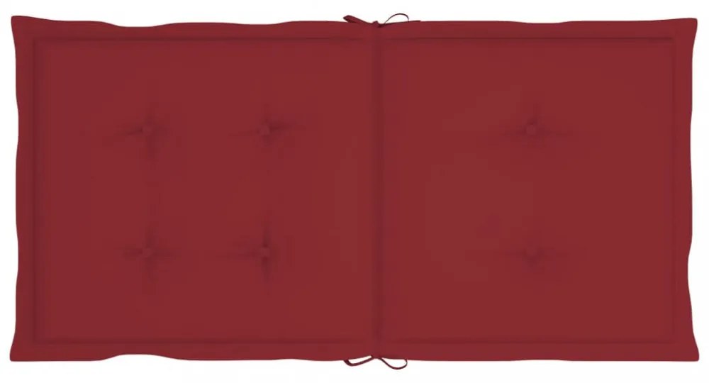 2 db bordó oxford szövet háttámlás székpárna 100x50x3 cm