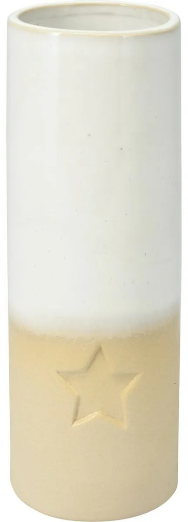 Csillag porcelán váza, 21 x 8 cm