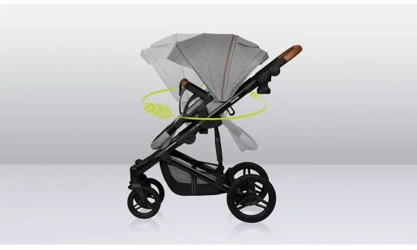 Lionelo - MARI TOUR kombinált 2 az 1-ben babakocsi Grey Stone