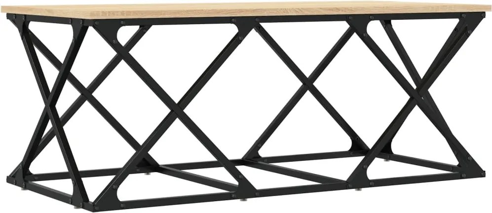 vidaXL sonoma tölgy színű szerelt fa dohányzóasztal 100 x 49 x 40 cm