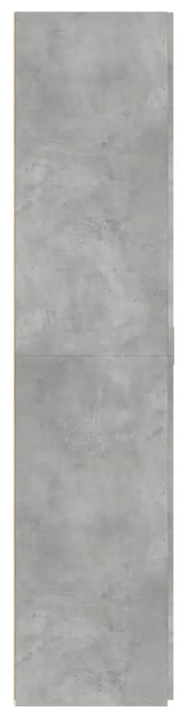 betonszürke szerelt fa magasszekrény 80 x 42,5 x 185 cm