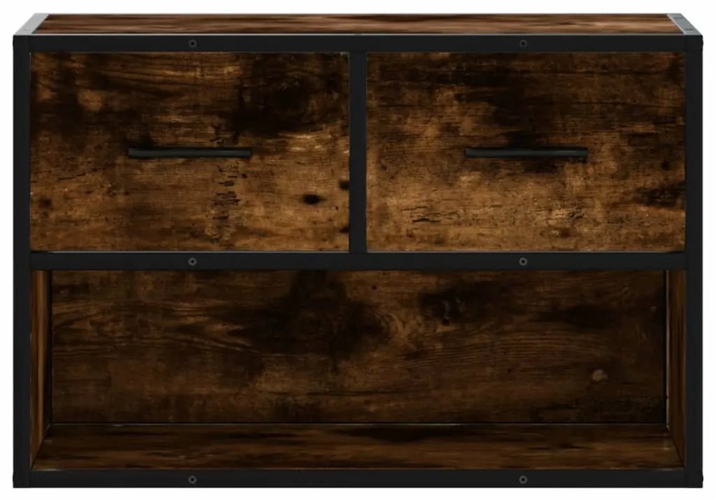 füstös tölgy fa és fém TV-szekrény 60 x 31 x 39,5 cm