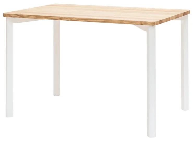 TRIVENTI fehér étkezőasztal lekerekített lábakkal, 120 x 80 cm - Ragaba