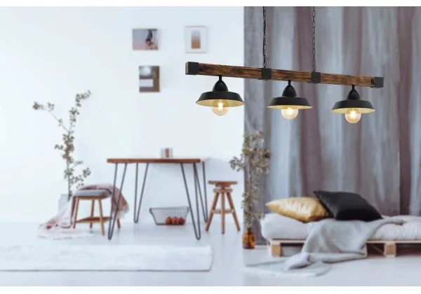 Eglo 44086 - Láncos csillár OLDBURY 3xE27/60W/230V