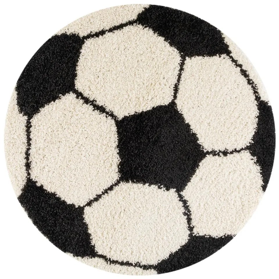 Fekete-krémszínű gyerek szőnyeg ø 100 cm Fun – Ayyildiz Carpets