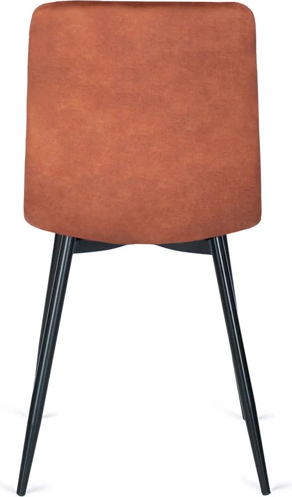 Peru szék rozsda színben, bársony kárpittal