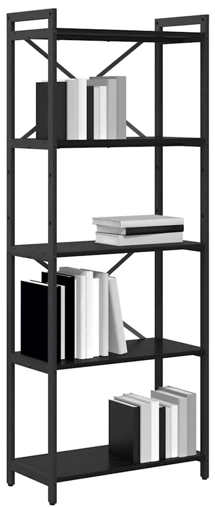 Könyvszekrény Musta tammi 60 x 30 x 153 cm Faanyag
