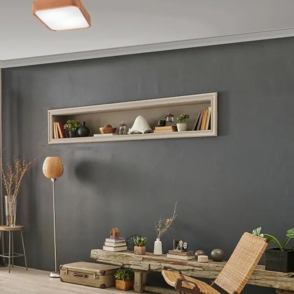 Mennyezeti lámpa OAK SQUARE 2xE27/15W/230V 35x35 cm tölgy