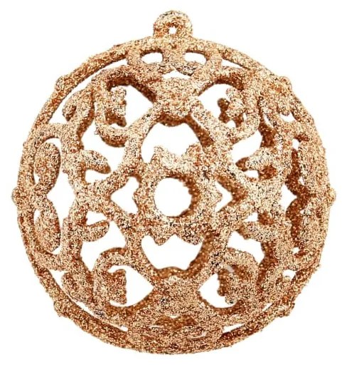 100 db-os rózsaszín/aranyszínű karácsonyi gömb készlet 3/4/6 cm