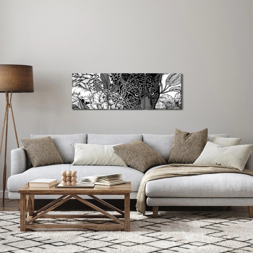 Kép - Egzotikus kert (órával) (90x30 cm)