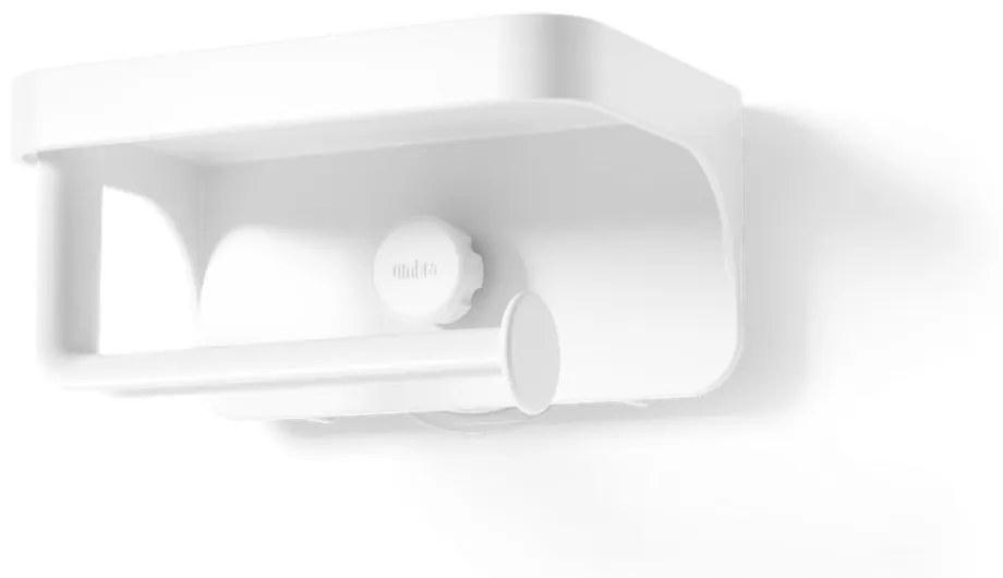 Fehér öntapadós újrahasznosított műanyag WC-papír tartó Flex Adhesive – Umbra