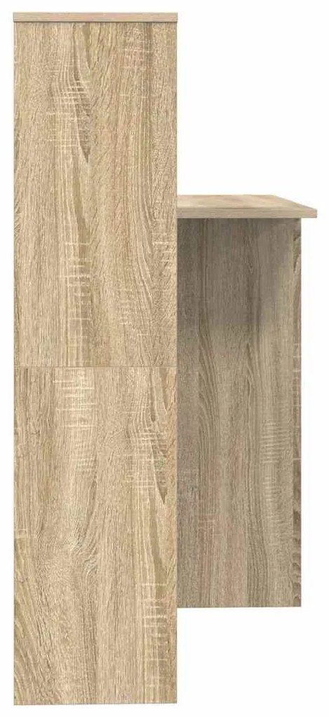 Asztal polcokkal sonoma tölgy 131.5 x 50 x 106.5 cm Faanyag