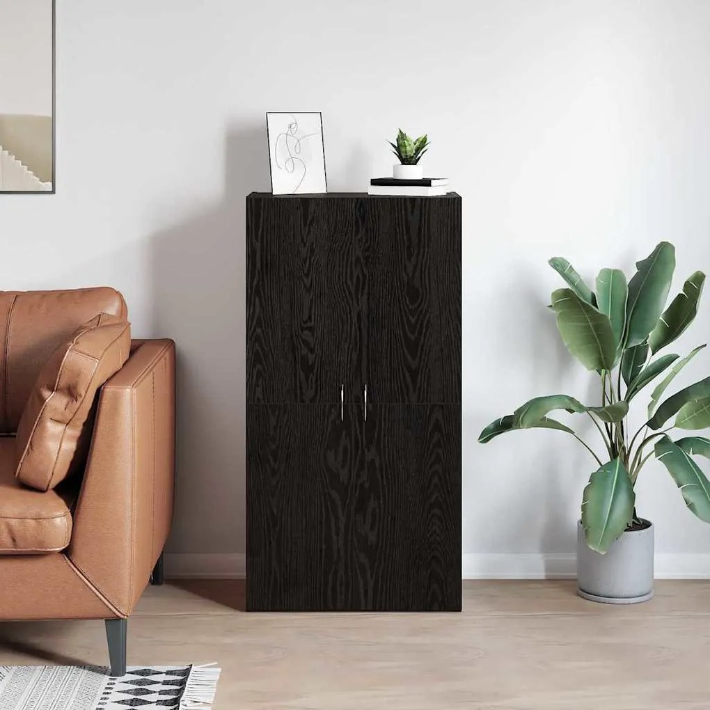 Irodai szekrény polcokkal Musta tammi 60 x 32 x 115 cm Faanyag