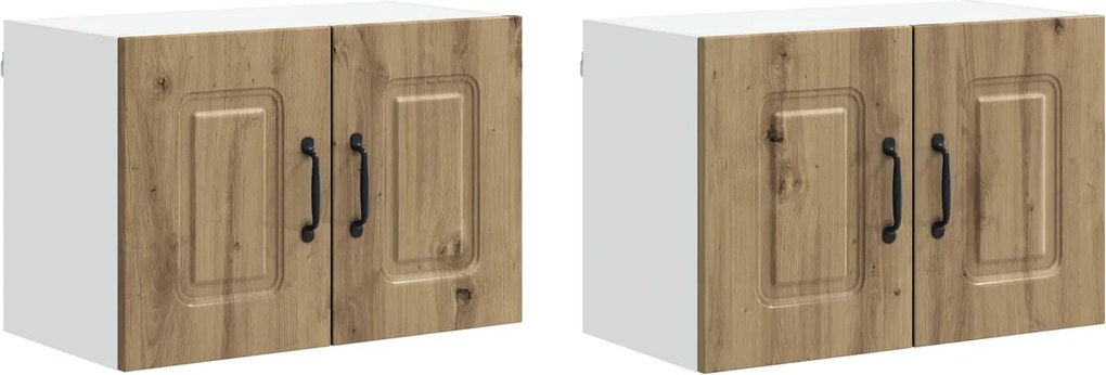 vidaXL Konyhaszekrény Kalmar 2 pcs Artisan tölgy 60 x 31 x 40 cm
