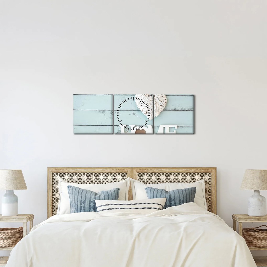 Kép - I love home (órával) (90x30 cm)