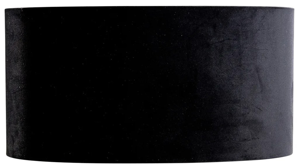 Bársony lámpabúra fekete ovális 50/33/25