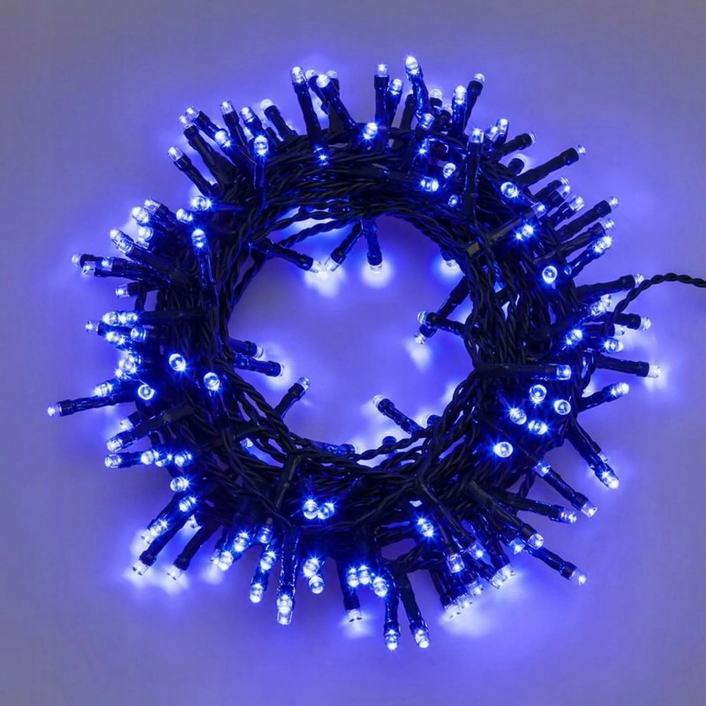 Xmas King XmasKing Led lánc 12,8m 320 Led 31V kültéri, 8 program kék