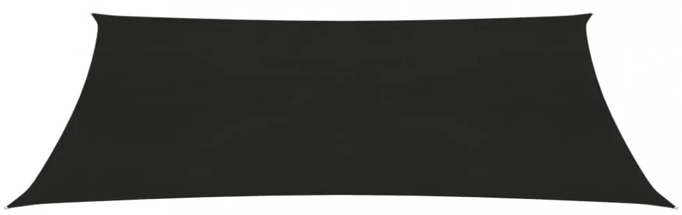fekete HDPE napvitorla 160 g/m² 2,5 x 4,5 m