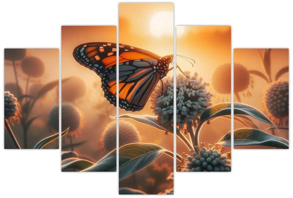 Kép – Pillangó a lenyugvó napban (150x105 cm)