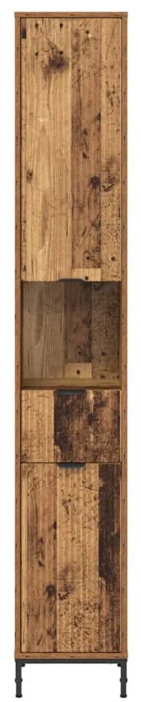 Fürdőszobai magas szekrény Régi fa 31.5 x 33 x 190 cm Faanyag