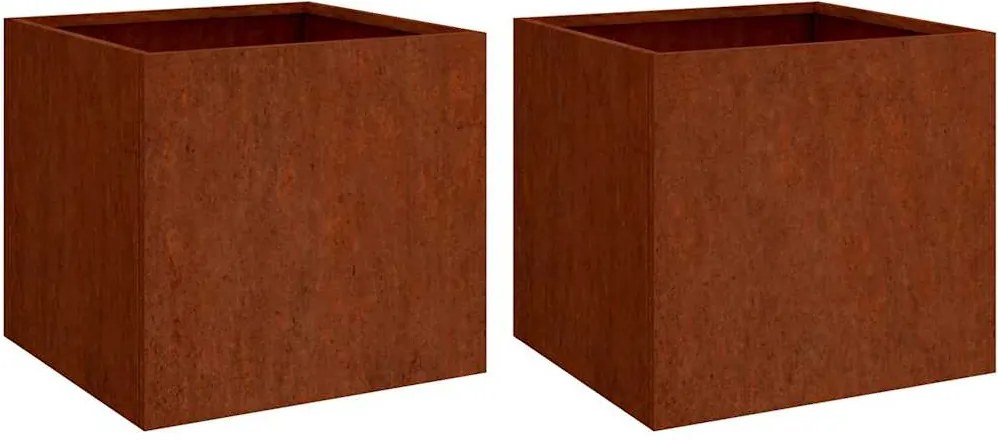 vidaXL 2 db corten acél növénytartó 42x40x39 cm