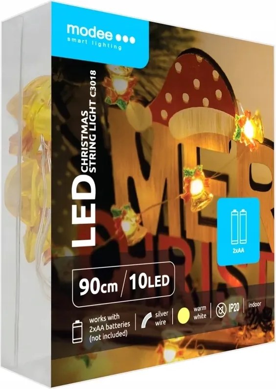 Csengő lámpa Bat modee 0,9m Warm meleg 10LED ML-C3018 karácsonyi