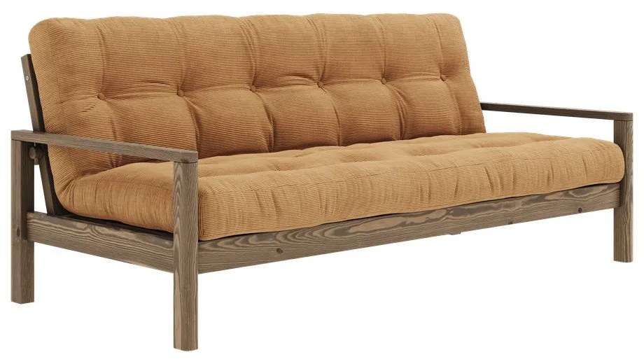 Mustársárga kinyitható kanapé 205 cm Knob – Karup Design