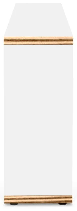 Fehér-natúr színű könyvespolc 150x83 cm Berlin – TemaHome