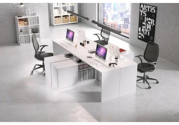 TUNGO íróasztal, fehér színű