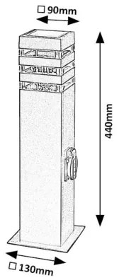 Rabalux 77122 - Kültéri lámpa ANKARA 1xE27/12W/230V IP44