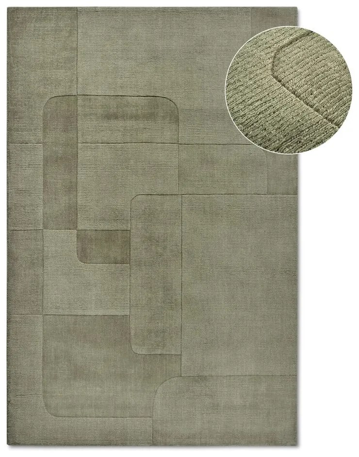 Zöld kézi szövésű gyapjú szőnyeg 190x280 cm Charlotte – Villeroy&amp;Boch