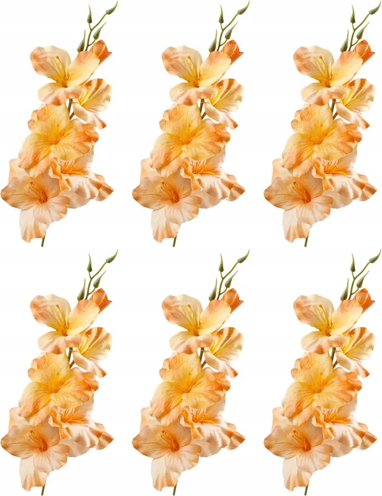 Kard szatén narancssárga műág kompozíció váza 6 db