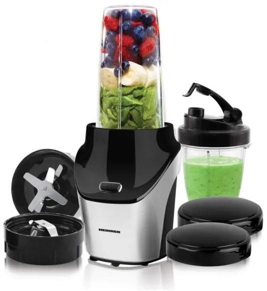 Heinner HSB-T1000SS - Nutri smoothie turmixgép 1000W/230V matt króm/fekete