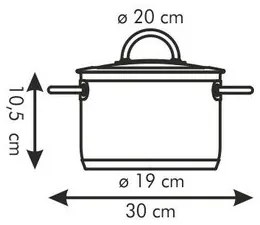 Tescoma VISION lábas fedővel, 20 cm