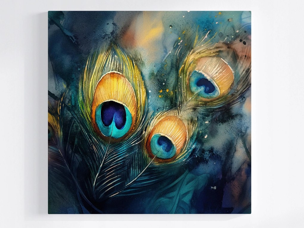 Poszter Természet Dekoráció Toll Madár Páva 80x80