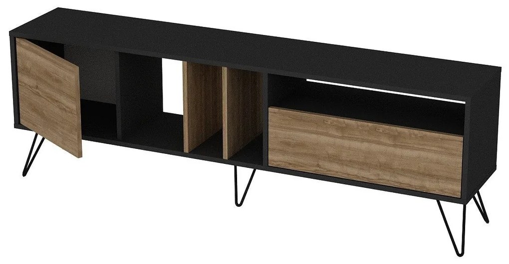 TV szekrény Mistico (180) - Walnut, Black
