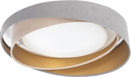 LED, fényerőszabályozható mennyezeti lámpa SM. GALAXY M. 24W/230V átm. 55 cm szürke/bézs/arany + távirányító